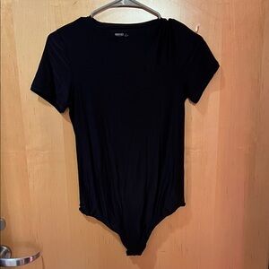 Aerie Black Short Sleeve Bodysuit